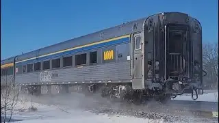 (Emergency Horn/Nice Driver) (Hep-2 Buffer 4118!!) VIA 73 - 913 With Budd Cars In Lynden Ontario