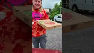 Hot blonde eats pizza in car at village pizza in sharonville ohio #ohio #mulletreview #pizza
