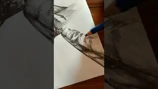 Beautiful road sketch || Road side nature scenery. #road #street #shorts