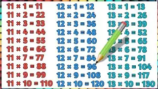 Table of 11 to 13 | Table of Zero to Ten | Table (01/12/24) multiplication | 1 to 13Tables Learning