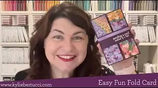 🔴 Easy Fun Fold with Flowering Fields Designer Series Paper by Kylie Bertucci
