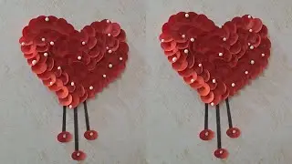 paper heart wall hanging | easy and beautiful wallhangin #diywallhanging
