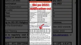 SBI PO 2022 notification out
