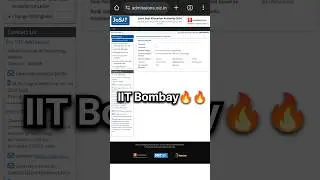 🚨JOSAA Round 1 Result✅ | JOSAA Counselling 2024 Seat Allotment | IIT Bombay🔥 #jee#iitjee#iit#shorts
