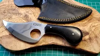 Нож с фиксированным лезвием Strong Principle Skinner. В комплекте кожаные ножны.
