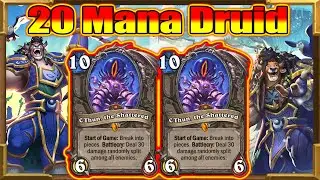 1 TURN DOUBLE C'Thun OTK 20 Mana  Guff Druid | Fractured in Alterac Valley | Hearthstone