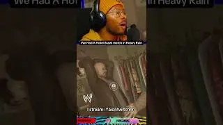 We had a 5 star Classic WWE Hotel Brawl Match in Heavy Rain #heavyraingame #shorts #wwe