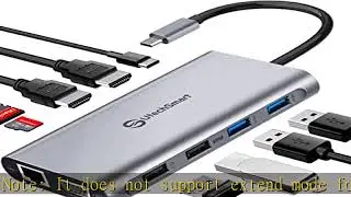 USB C Hub, UtechSmart Triple Display USB C Laptop Docking Station, 11 in 1 USB C Dock with 2 HDMI,