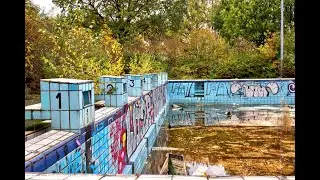 Abandoned swimming pool Freibad  H Germany Oct 2025 lost places urbex nature takes over zwembad