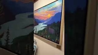 Hanging my art in a gallery in Seattle #artist #pnwartist #seattle #artgallery