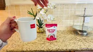 Detox tea that helps with bloating and energy, healthy weight and clear mind.  YUMMY!