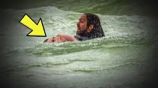 Man In Water Feels Something Hit His Leg, Then Sees Tiny Foot Pop Up