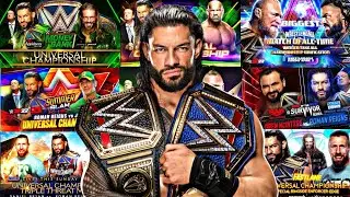 'Tribal Chief' Roman Reigns WWE Universal Championship Title Reign Match Cards