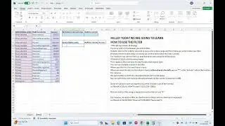 HOW TO USE FILTER FORMULA