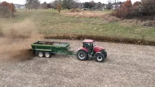Spreading Turkey Litter #fall#Case#farming#tractor#cropfarming 