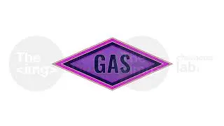 Blinking neon sign gas station line 2D object animation
