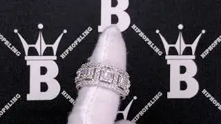 Baguette Cluster CZ Eternity Band Hip Hop Mens Ring | Bustdown Bling Bling Jewelry