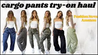 Round Two!! Cargo pants and parachute pants haul #fashionnova #amazon