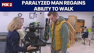 Once paralyzed, man regains walking ability