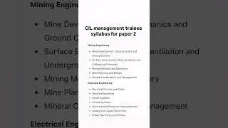 CIL management trainee exam syllabus 2024 / cil mt exam syllabus #management