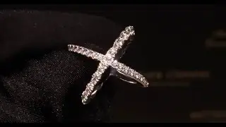 #64556 | T1.00ct | Hearts On Fire Lorelei Diamond Criss Cross Ring | Set in 18ct White Gold