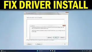 How To Fix Select the driver to be installed error during Windows installation