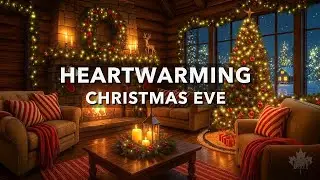 Relaxing Christmas Eve Night | Cozy Fireplace & Soft Piano Holiday Music