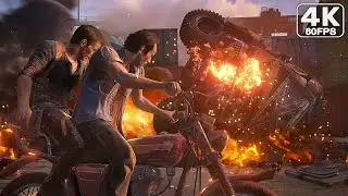 UNCHARTED 4: A Thief's End - Лучшая Погоня в Истории Игр (Катсцена) [4K PC] Прохождение Анчартед 4