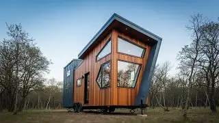 Tiny House Journey on Wheels with Retro Midcentury Charm