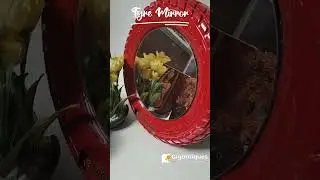 Have you Seen Mirror Made F Old Scooter tyre lets watch this #mirror #upcycle #cafedecor #restaurant