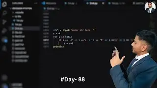 Python program to calculate the count of vowels in a string #100daysofcode #codeeveryday #python