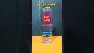Hot water and cold water, density test 💯 | shorts #experiment #jcrazyexperiment
