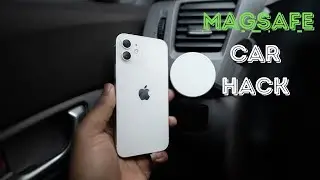 iPhone 12 MAGSAFE CHARGING HACK FOR YOUR CAR - MagSafe Charging Custom Mount! DIY