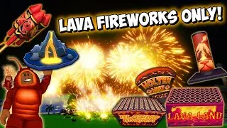 Lava Themed Fireworks Only Show!! (Fireworks Playground) Roblox.