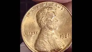 GREAT POCKET CHANGE FIND 1981 OFF CENTERED MISALIGNED DIE ERROR BROARDSTRIKE  COPPER LINCOLN PENNY