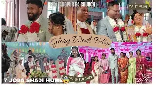 Wedding vlog// Glory weds Felix👰🤵//Rajgangpur rc church// @SradhaSakshi01 