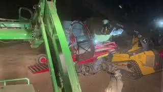 Wrapping haylage late night with Anderson Fusion 720 X