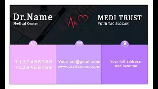 Medical Business Card Design OR Visiting Card In Photoshop CC  2025  Tutorial