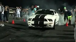 VMP powered Gt500 vs Twin Turbo c6z06 in the finals of stick shift class at Doomsday