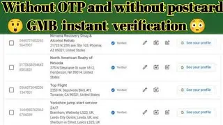 without OTP and without PostCard GMB instant verification || 5M live link GMB verification method