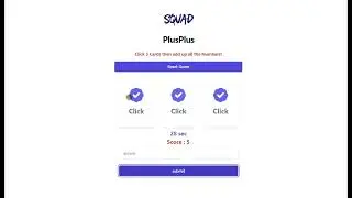 PlusPlus game (Basic Arithmetic game with code)