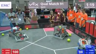 VEX Worlds 2016 - VRC Middle School - Spirit - Qual 91 (9791E 3018V) 138 vs 214 (7268A 6142W)