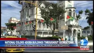 NATIONAL COLORS ADORN BUILDINGS THROUGHOUT GEORGETOWN