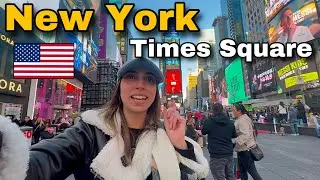 New York Times Square 🇺🇸جولة في الحي ديالي في نيويورك 🗽