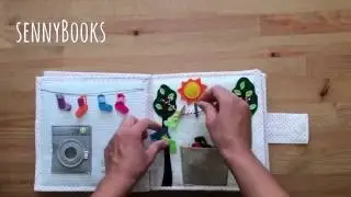Quiet book, busy book, activity book: puzzle, laundry room, city, painting, barn #1
