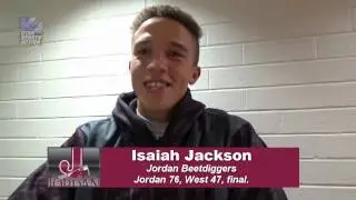 Utah High School Boys' Basketball: Isaiah Jackson's (Jordan Beetdiggers) post-game interview.