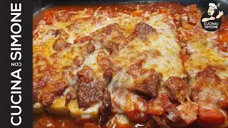 Polenta gratinata al Forno con Ragù di Maiale.  Come Non l'avete mai mangiata?😱
