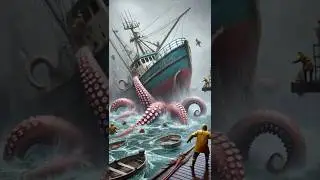 Kraken or Lusca: The Most Terrifying Sea Monster Ever #shorts #viral #ai #fyp #trending #seamonster