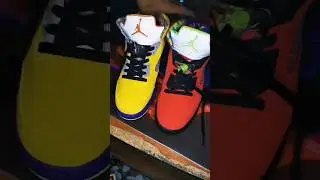 Air Jordan Retro 5 yellow red #retro5 #aj #sepatujordan #unboxing