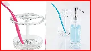 iDesign Eva Plastic Large Electric Toothbrush Holder Stand for Bathroom, Vanity Countertops